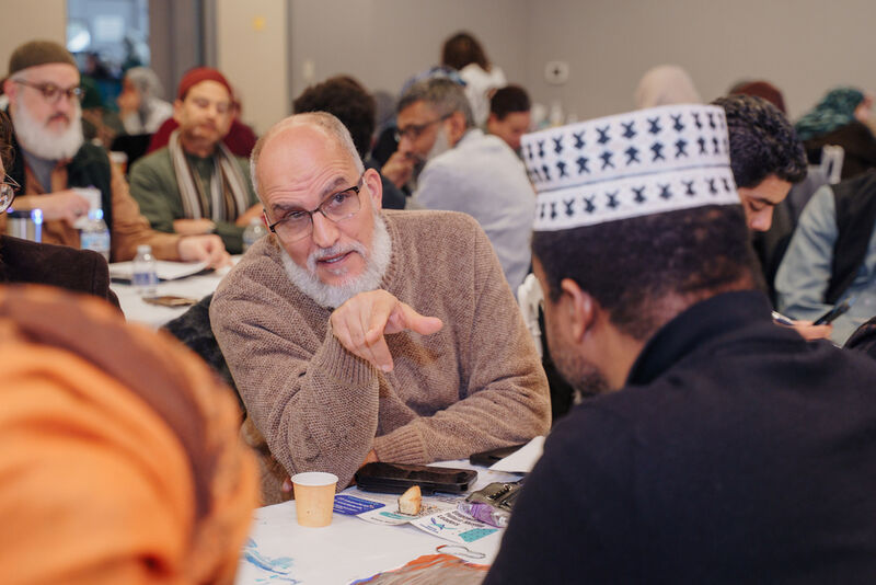 Table discussions at retreat
